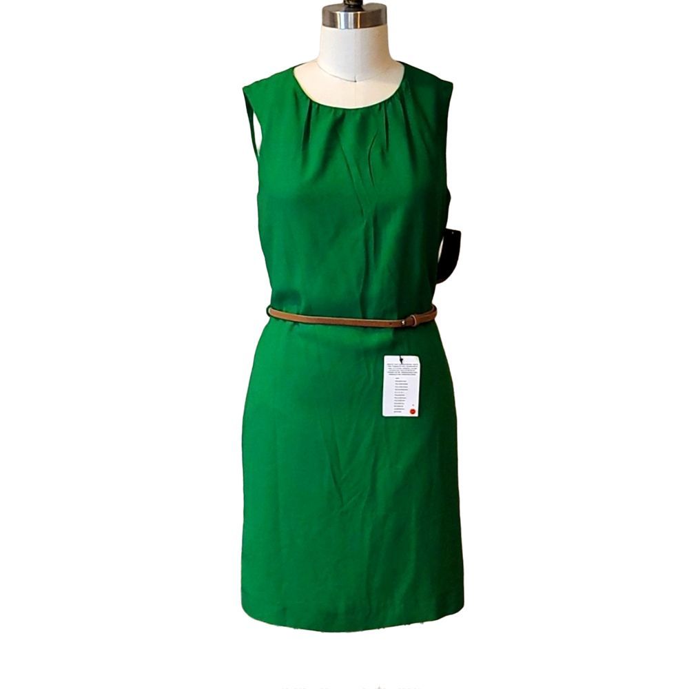 Zara lined green work dress sz M